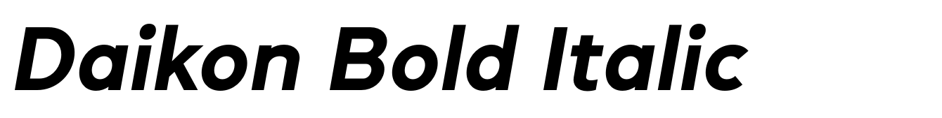 Daikon Bold Italic